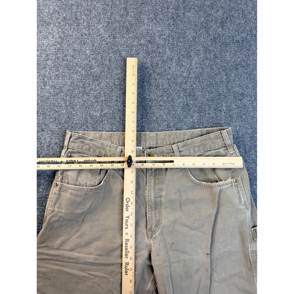 Carhartt B159 MUS Loose Fit Carpenter Pants Mens 34x32 Tan Cotton Duck Workwear - Picture 3 of 7